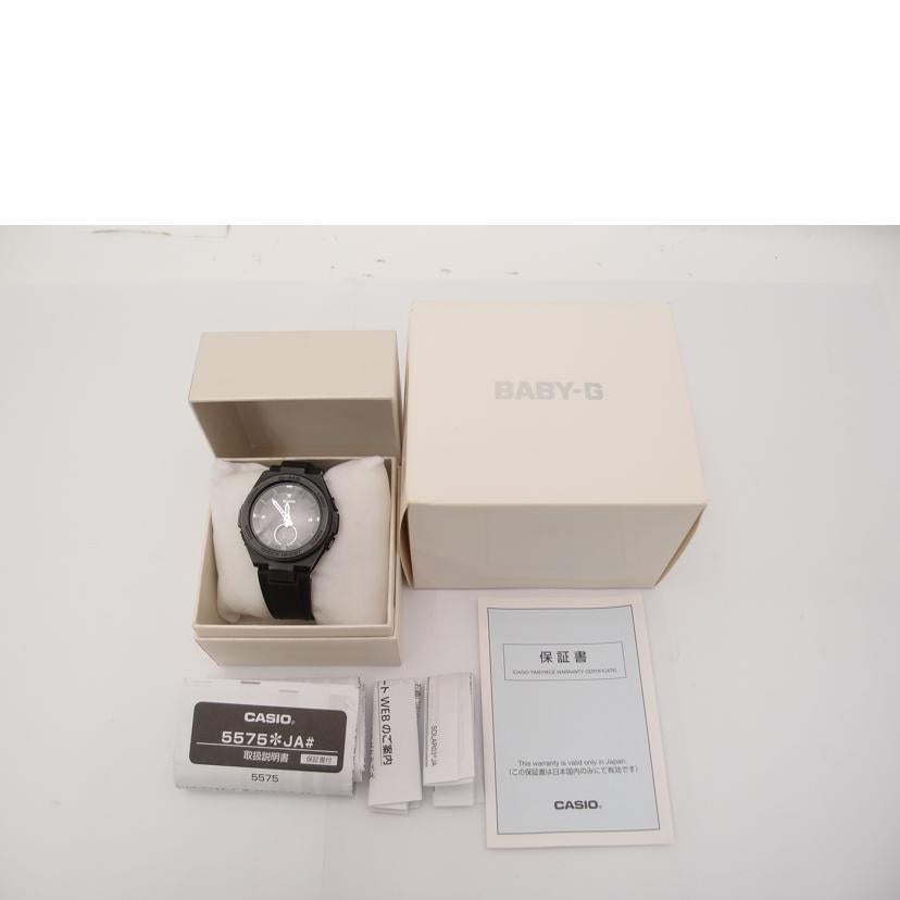 ＣＡＳＩＯ カシオ　腕時計　レディース　ブラック文字盤　MULTI BAND 6/ＢＡＢＹ－Ｇ／Ｇ－ＭＳ／電波ソーラー/MSG-W200G-1A2JF//003A089A/ABランク/69