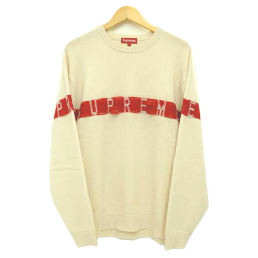 ＳＵＰＲＥＭＥ　 シュプリーム/Ｉｎｓｉｄｅ　Ｏｕｔ　Ｌｏｇｏ　Ｓｗｅａｔｅｒ　　　ＷＨＴ／ＲＥＤ//ABランク/09