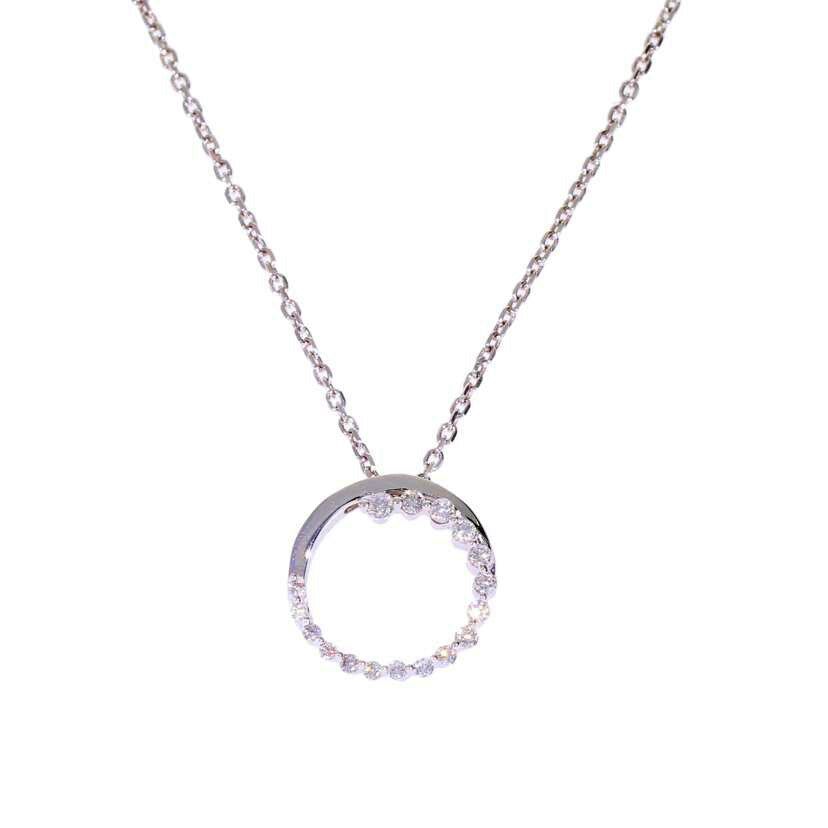 /　Ｋ１８ＷＧダイヤネックレス０．２０ｃｔ//Aランク/71