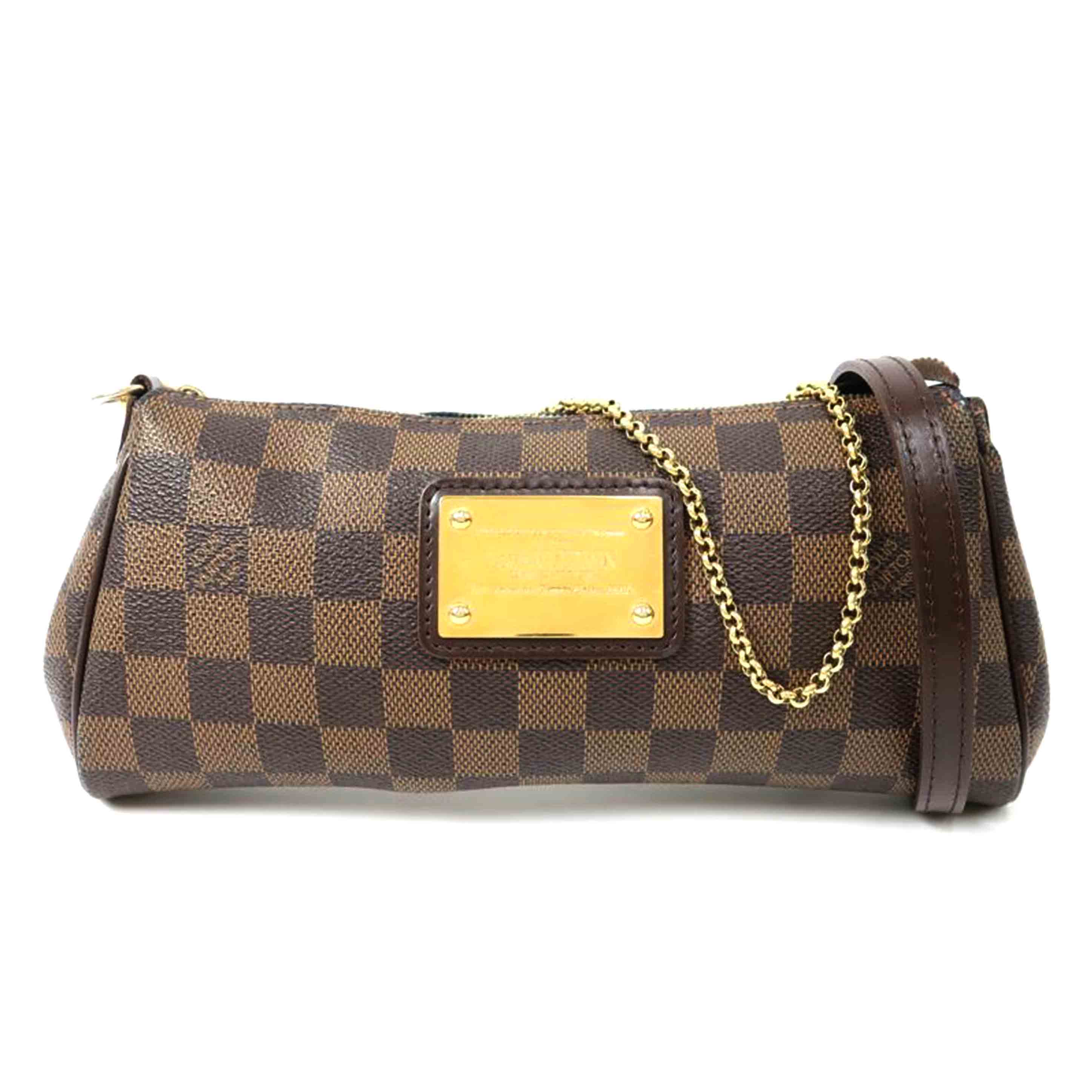 ＬＯＵＩＳ　ＶＵＩＴＴＯＮ ルイヴィトン ルイ・ヴィトン ビトン ダミエ・エベヌ 市松模様 ブラウン 茶 クラッチ チェーンショルダー ２ｗａｙバッグ ショルダーバッグ ハンドバッグ トートバッグ ブラウン メンズ レディース 定番 人気 ＬＶ 斜め掛け 肩がけ/エヴァ／ダミエ／エベヌ　２ＷＡＹバッグ　チェーンショルダー/N55213//DU1***/ABランク/65