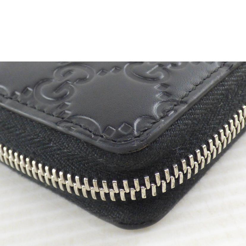ＧＵＣＣＩ グッチ/シマレザーラウンドファスナー長財布/473928//525***/ABランク/64