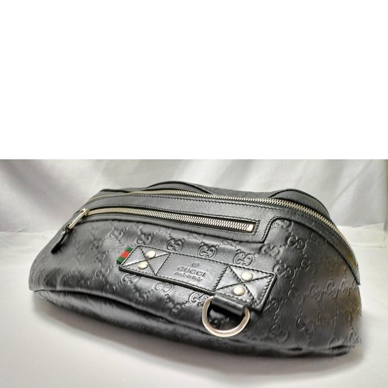 美品 GUCCI GGシマレザーシグネイチャーウェブループ バッグ 246409