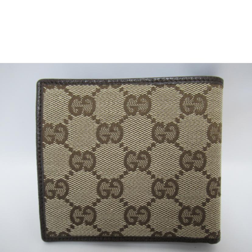 【美品】GUCCI グッチ　折り財布　メタルロゴ　キャンバス　GG 美品)GUCCI(グッチ)折財布 GGキャンバス - メルカリ