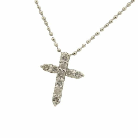 /Ｐｔ９００／Ｐｔ８５０ダイヤクロスネックレス/4.0g//D0.50ct/ABランク/04