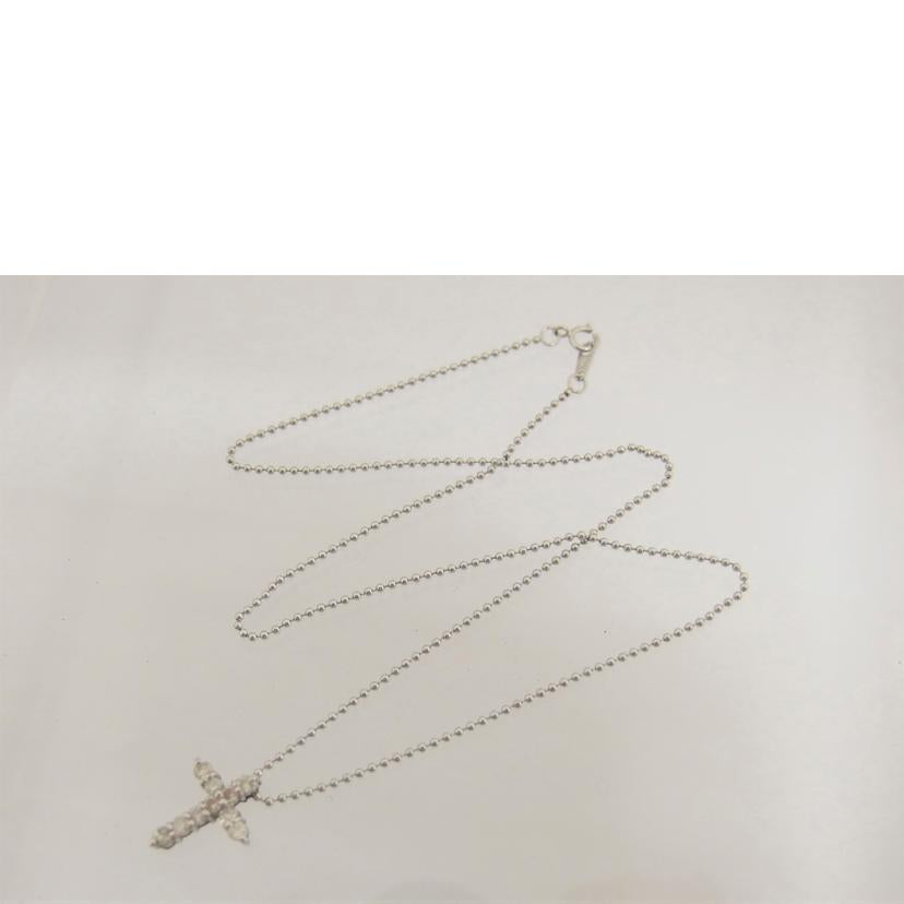 /Ｐｔ９００／Ｐｔ８５０ダイヤクロスネックレス/4.0g//D0.50ct/ABランク/04