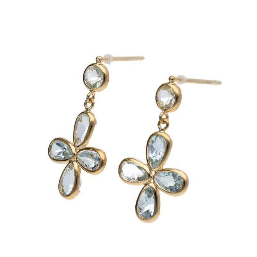 /　Ｋ１８アクアマリンピアス//Aランク/75