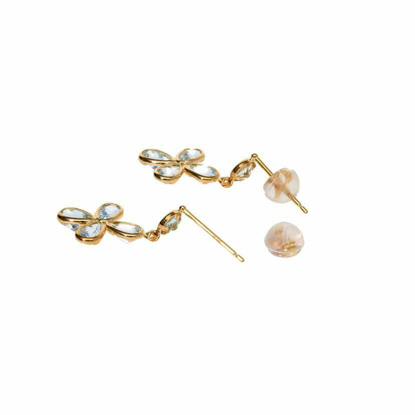 /　Ｋ１８アクアマリンピアス//Aランク/75