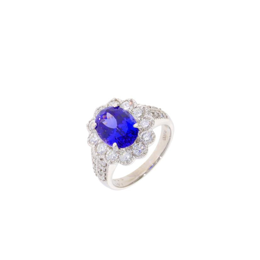 /◎　Ｐｔ９００タンザナイトダイヤリング　４．０１／Ｄ１．２４ｃｔ//Aランク/75