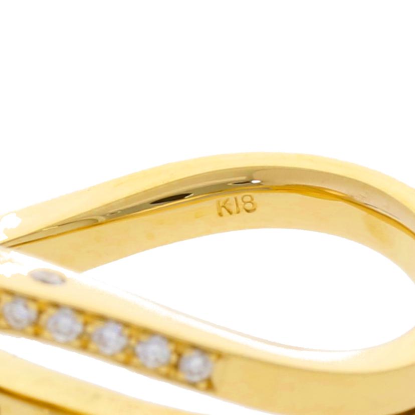 /　◎Ｋ１８ゴールデンパールダイヤリング１０．４ｍｍ／Ｄ０．３４ｃｔ//Aランク/75