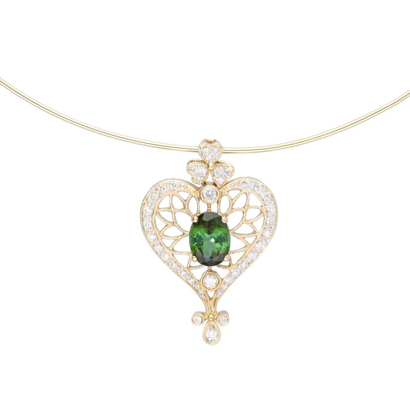 /◎　Ｋ１８トルマリンダイヤネックレス１．４１／Ｄ０．３３ｃｔ//Aランク/75