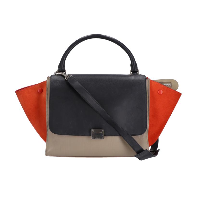 ＣＥＬＩＮＥ セリーヌ　CELINE　トラベラーズ　ブラック×レッド×グレー系　ショルダーバッグ/トラベラーズ／ブラック×レッド×グレー系//Bランク/37