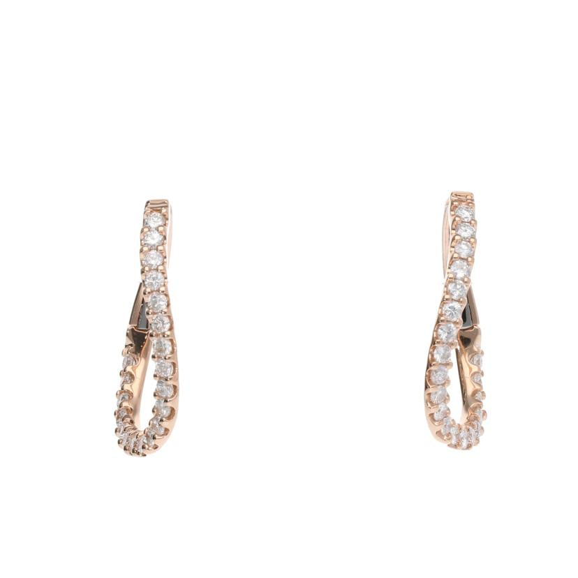 /　Ｋ１８ＰＧダイヤピアス０．５０／０．５０ｃｔ//Aランク/75