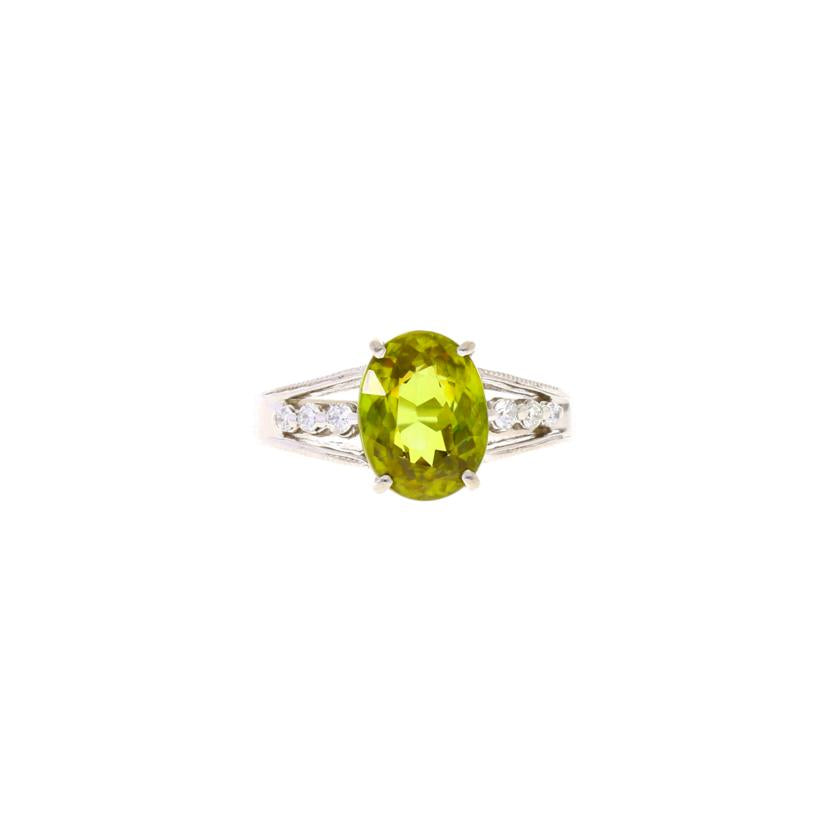 /◎　Ｐｔ９００スフェーンダイヤリング３．２８／Ｄ０．１１ｃｔ//ABランク/75
