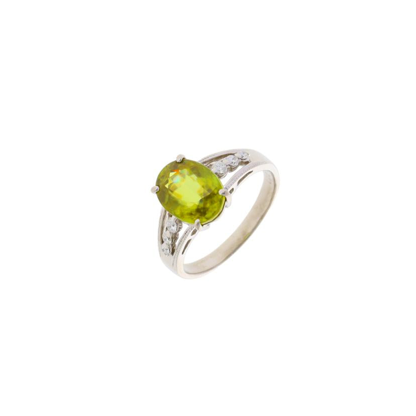 /◎　Ｐｔ９００スフェーンダイヤリング３．２８／Ｄ０．１１ｃｔ//ABランク/75