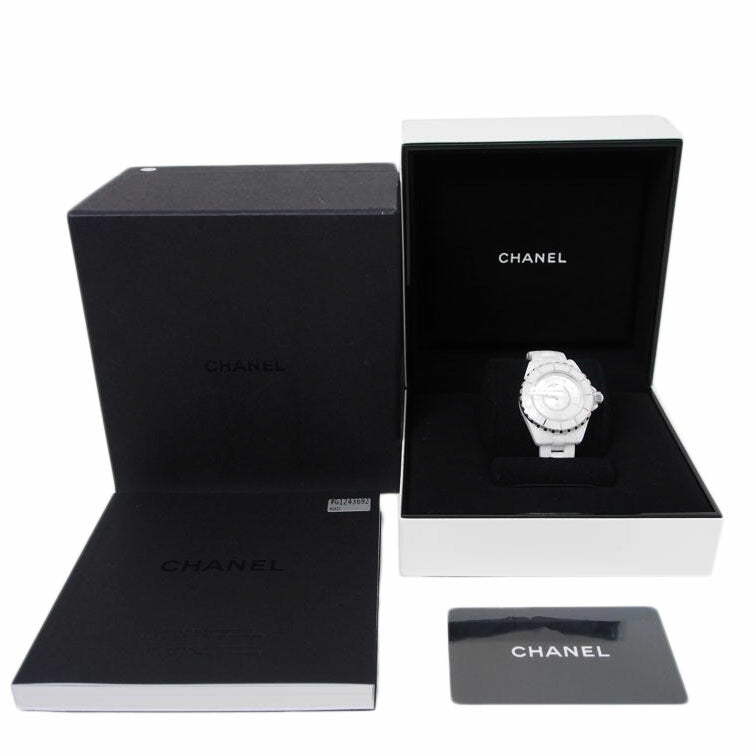 ＣＨＡＮＥＬ ｼｬﾈﾙ/レディース／クオーツ／ホワイトセラミック／８Ｐダイヤシェル文字盤/J12//N.Q.K.98873/Bランク/78