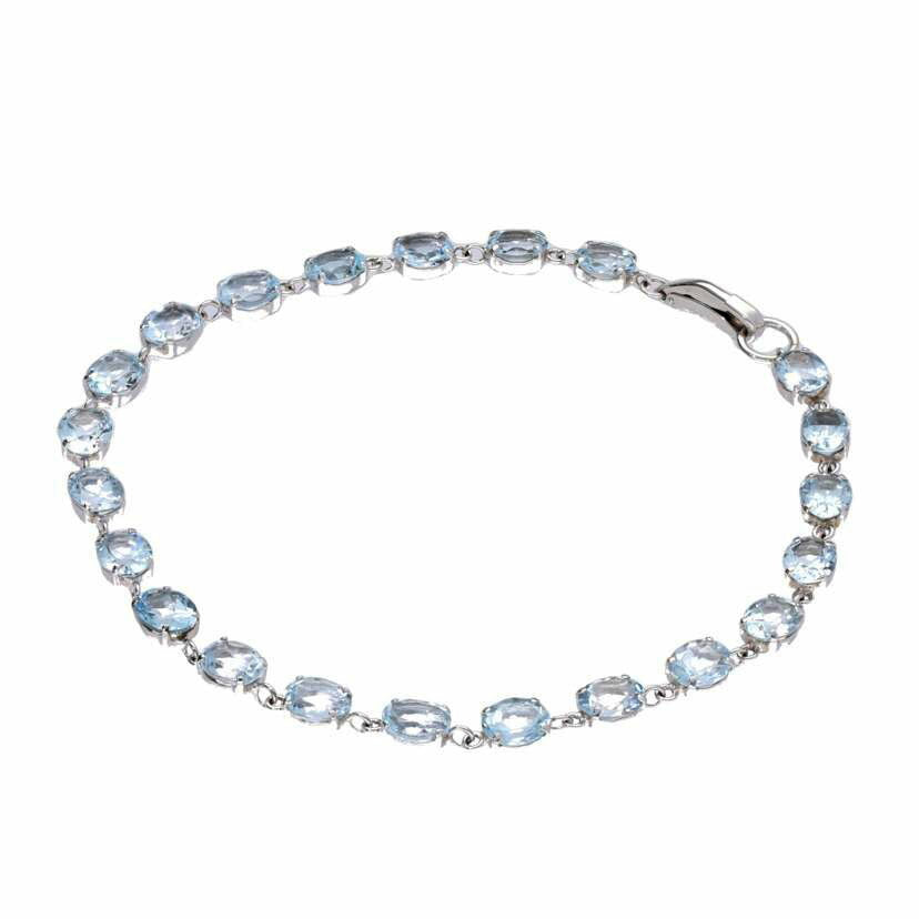 /　Ｐｔ９００／８５０アクアマリンブレスレット６．２９ｃｔ//Aランク/75