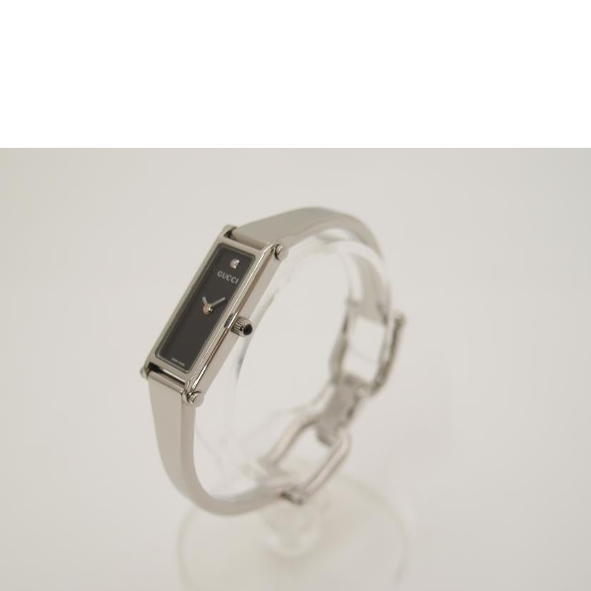 ＧＵＣＣＩ グッチ　腕時計　レディース　ダイヤモンド　黒/バングルウォッチ１Ｐダイヤ・ブラック×ＳＳ／クオーツ/1500L//12930076/ABランク/69