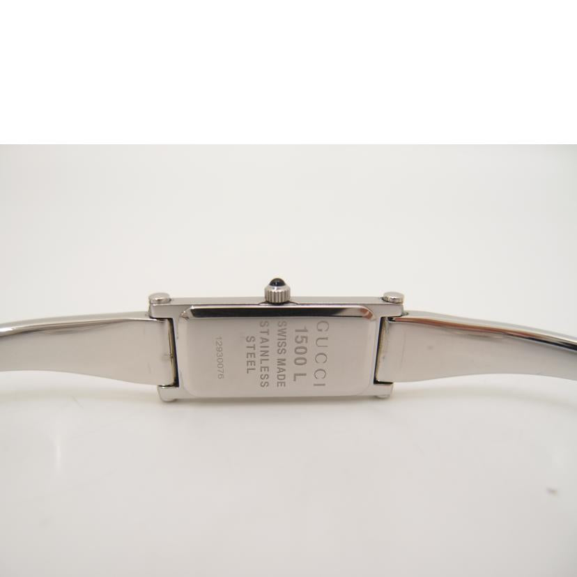 ＧＵＣＣＩ グッチ　腕時計　レディース　ダイヤモンド　黒/バングルウォッチ１Ｐダイヤ・ブラック×ＳＳ／クオーツ/1500L//12930076/ABランク/69