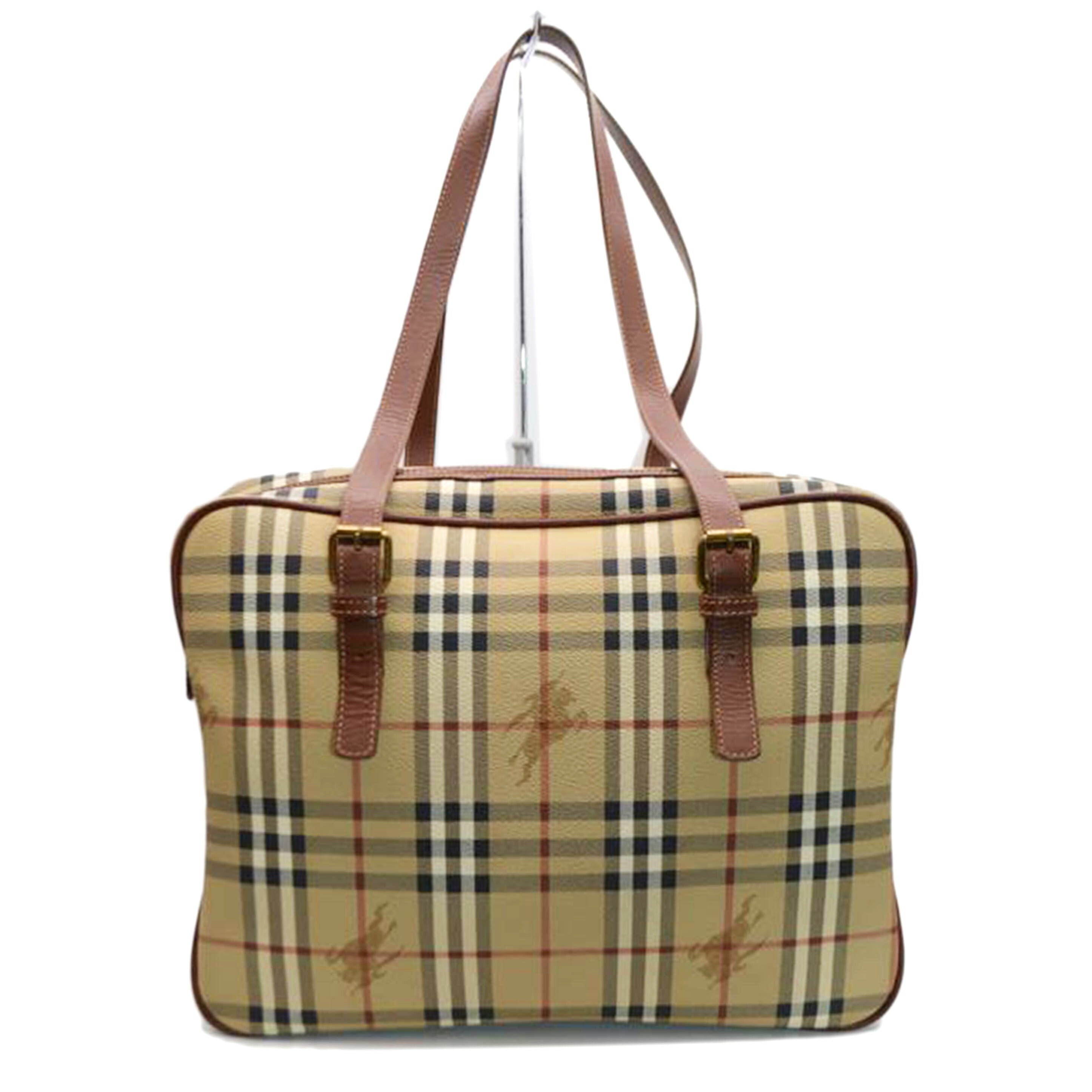 ＢＵＲＢＥＲＲＹ バーバリー/ノバチェックコーティングショルダーレザートート/11134145//ABランク/89