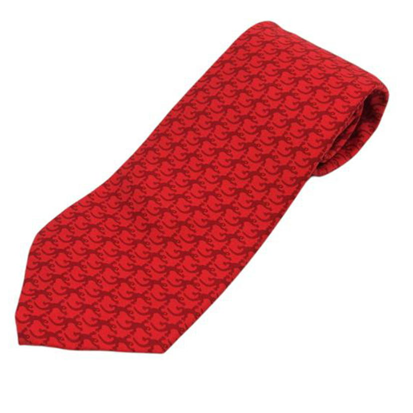 ＨＥＲＭＥＳ エルメス/シルクネクタイ／トカゲ総柄／レッド//ABランク/04