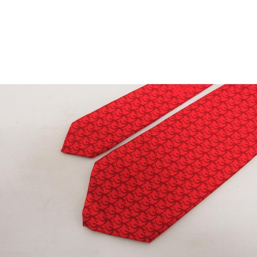 ＨＥＲＭＥＳ エルメス/シルクネクタイ／トカゲ総柄／レッド//ABランク/04
