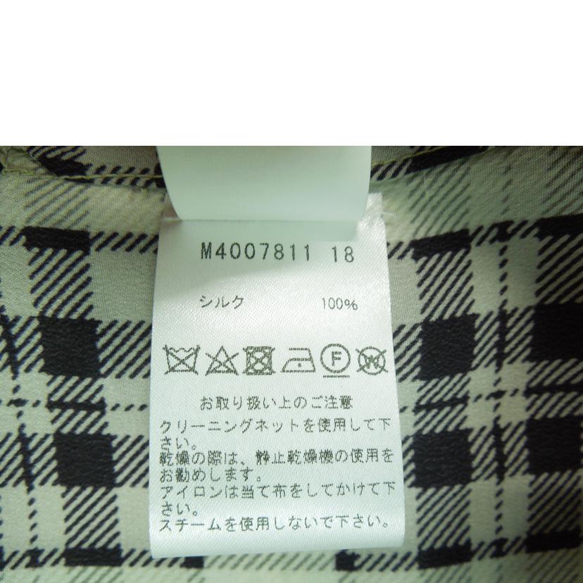 MARC JACOBS マークジェイコブス/MARC JACOBS シルク タータンチェックブラウス ベージュ･ブラック サイズXS/M4007811 18//Aランク/83