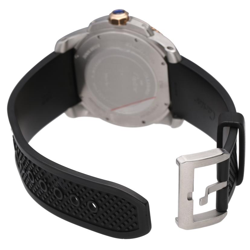 Ｃａｒｔｉｅｒ カルティエ/カリブルドゥカルティエダイバー／ローズゴールド／ラバーベルト/3729//119735VX/ABランク/75