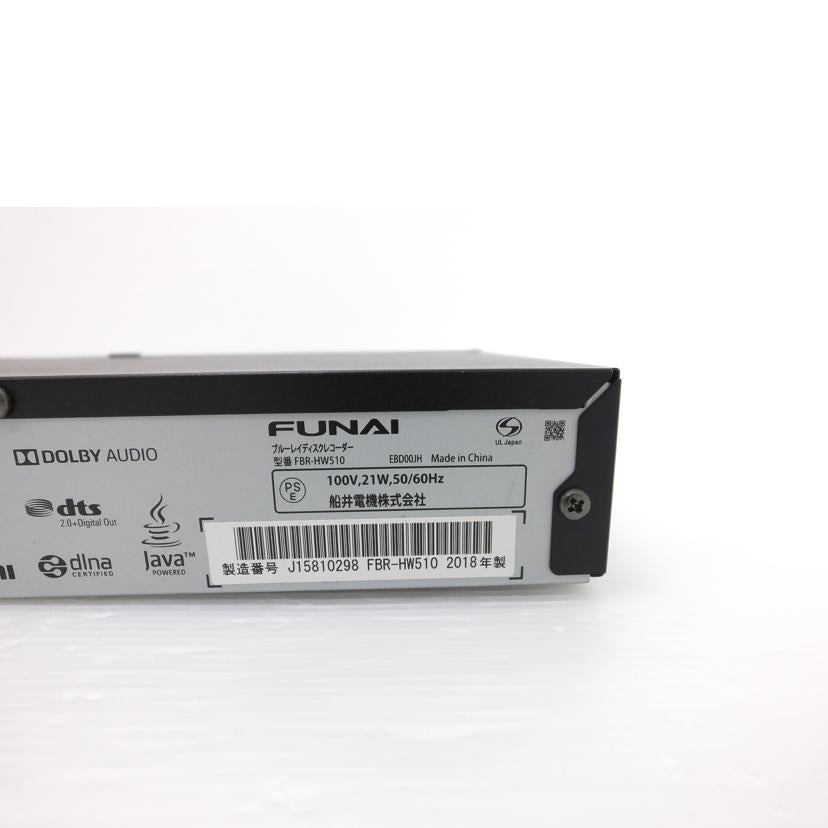 ＦＵＮＡＩ FUNAI/ＢＤ／ＨＤＤレコーダー５００ＧＢ/FBR-HW510//J15810298/Bランク/88