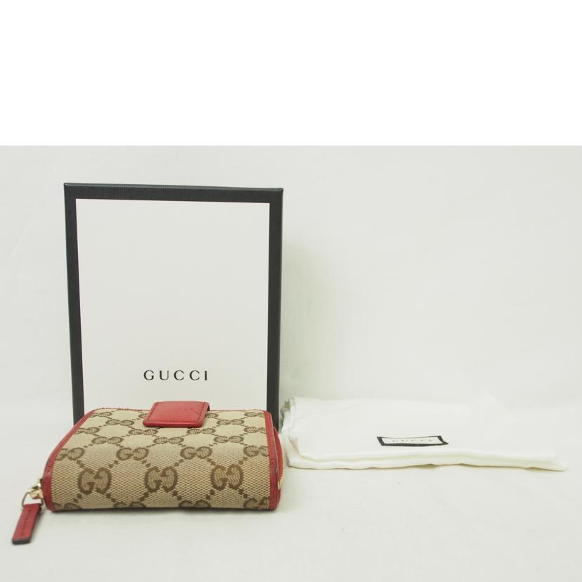 ＧＵＣＣＩ ｸﾞｯﾁ/ＧＧキャンバス／ラウンドファスナー２つ折り財布/346056//534563/Bランク/78
