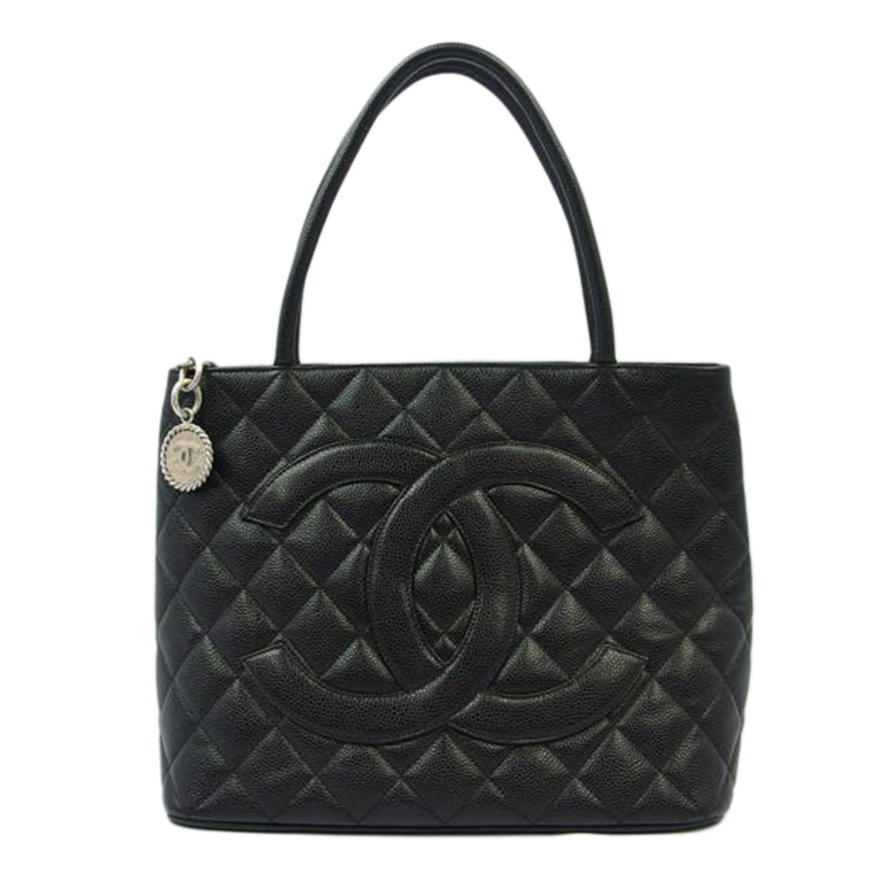 CHANEL シャネル/復刻トート/キャビアスキン/ブラック/シルバー金具/A01804/619****/シャネル/Aランク/83【中古】