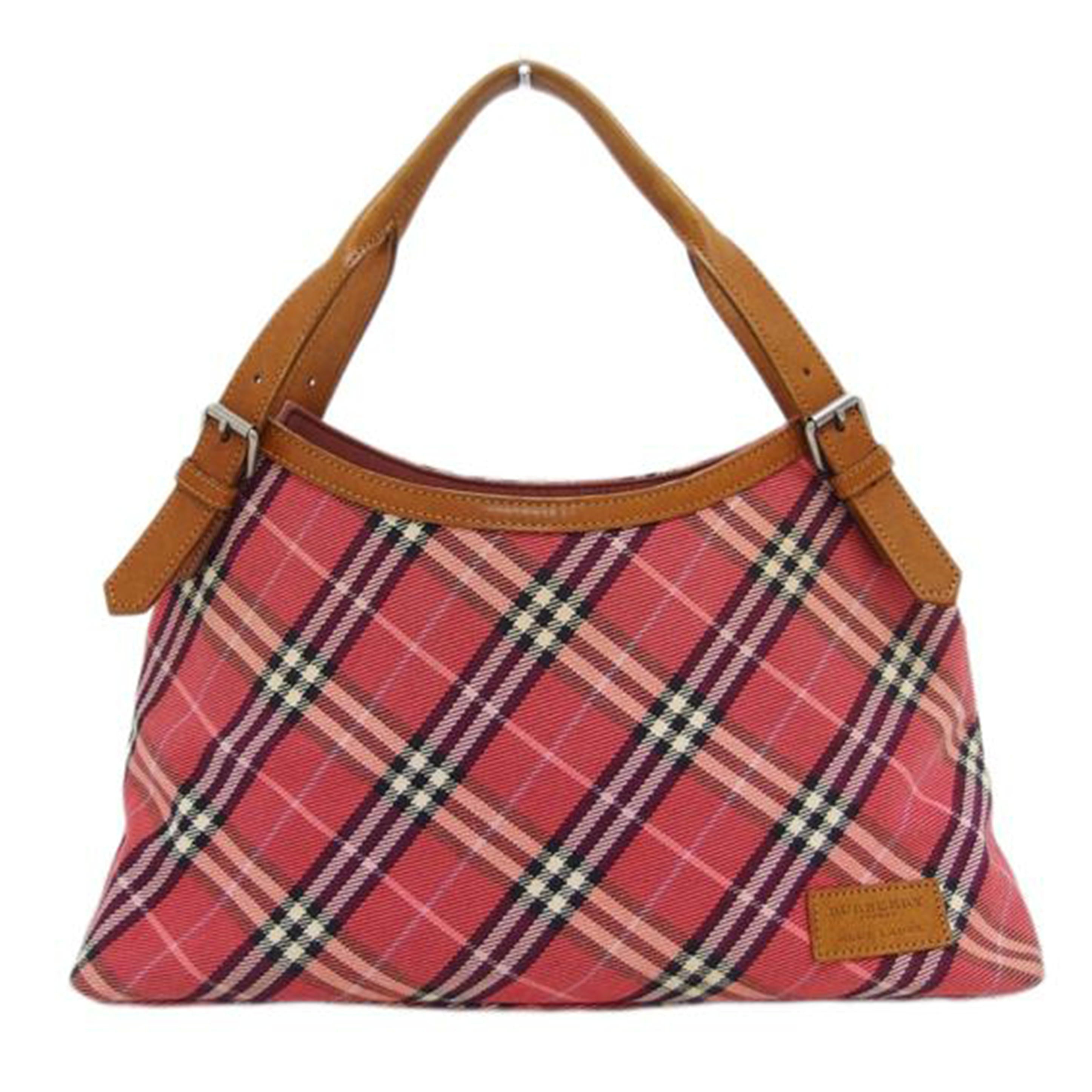 ＢＵＲＢＥＲＲＹ バーバリー/ＢＬＵＥ　ＬＡＢＥＬチェック柄ハンドバッグ／ピンク//Bランク/04