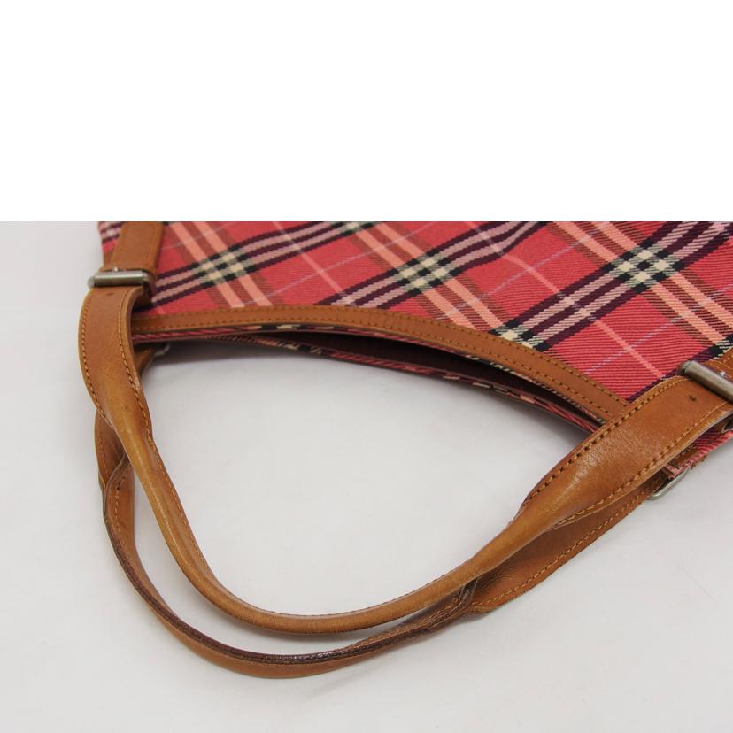 ＢＵＲＢＥＲＲＹ バーバリー/ＢＬＵＥ　ＬＡＢＥＬチェック柄ハンドバッグ／ピンク//Bランク/04