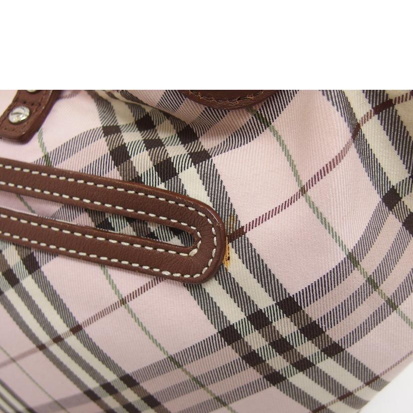 ＢＵＲＢＥＲＲＹ バーバリー/ＢＬＵＥ　ＬＡＢＥＬチェック柄／リバーシブルハンドバッグ／ピンク//Bランク/04