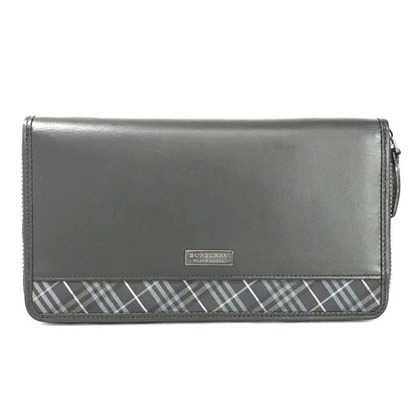 ＢＵＲＢＥＲＲＹ　ＢＬＡＣＫ　ＬＡＢＥＬ/ラウンドジップ長財布/D1218-601-09//Aランク/51