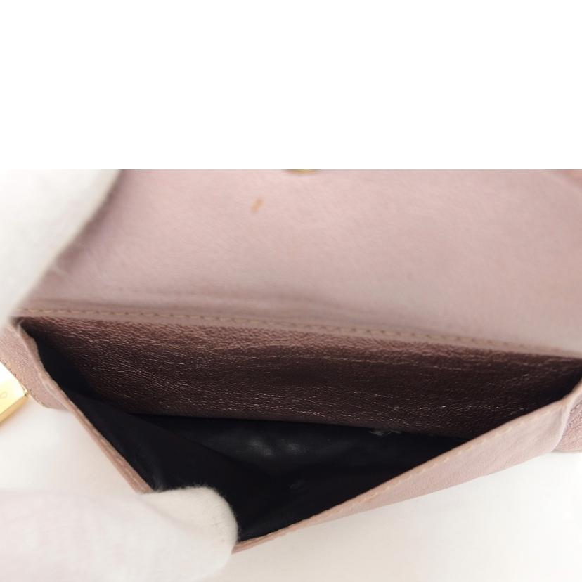 Ｃｈｌｏｅ クロエ/リボンモチーフ／ラウンドファスナー長財布／メタリックピンク//Bランク/04