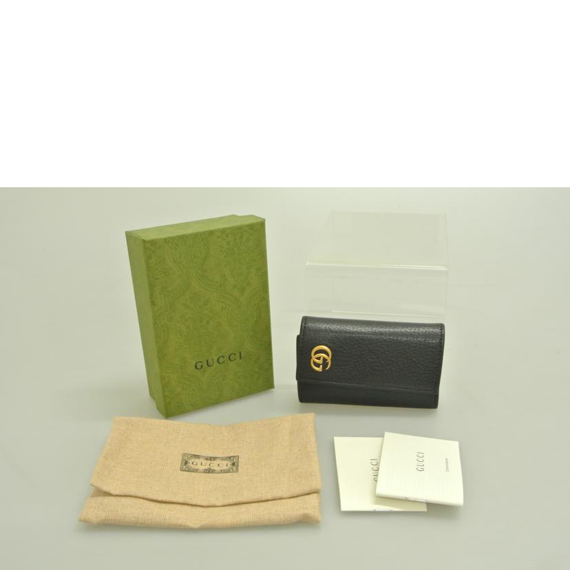 ＧＵＣＣＩ グッチ/ＧＧマーモント６連キーケース　黒/435305//0416/ABランク/87