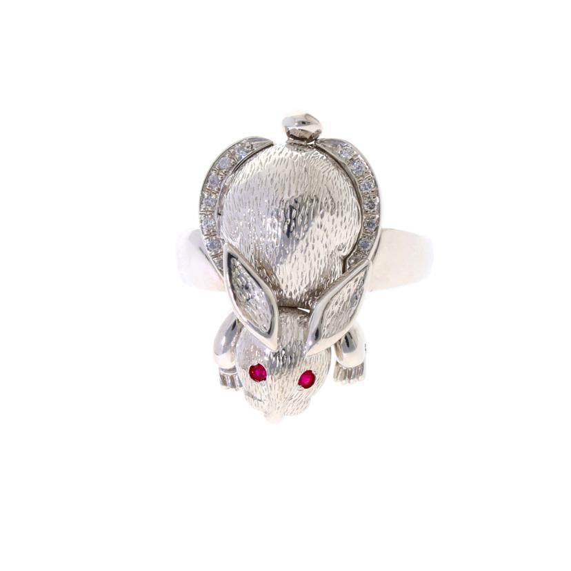 Ｋ１８ＷＧ/Ｋ１８ＷＧ　ラビットＲ　＃１７/9.8g//0.09/0.04ct/ABランク/75