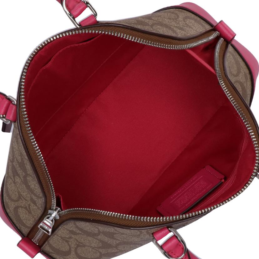 ＣＯＡＣＨ コーチ　バッグ　ハンドバッグ　レディース　ピンク　ブラウン　/シグネチャー２ＷＡＹショルダー/F58295//J1777/Aランク/75