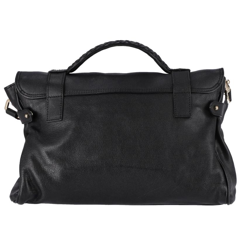 マルベリーレザー2way ショルダーバッグハンドバッグブラック