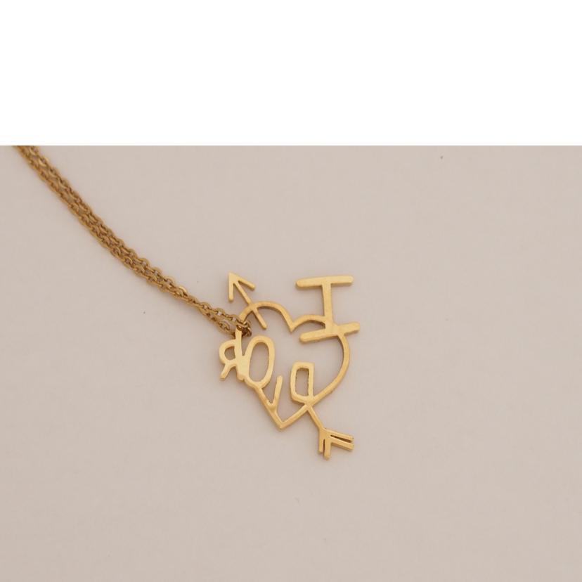 Ｃ．Ｄｉｏｒ クリスチャンディオール/ロゴハートネックレス//ABランク/76