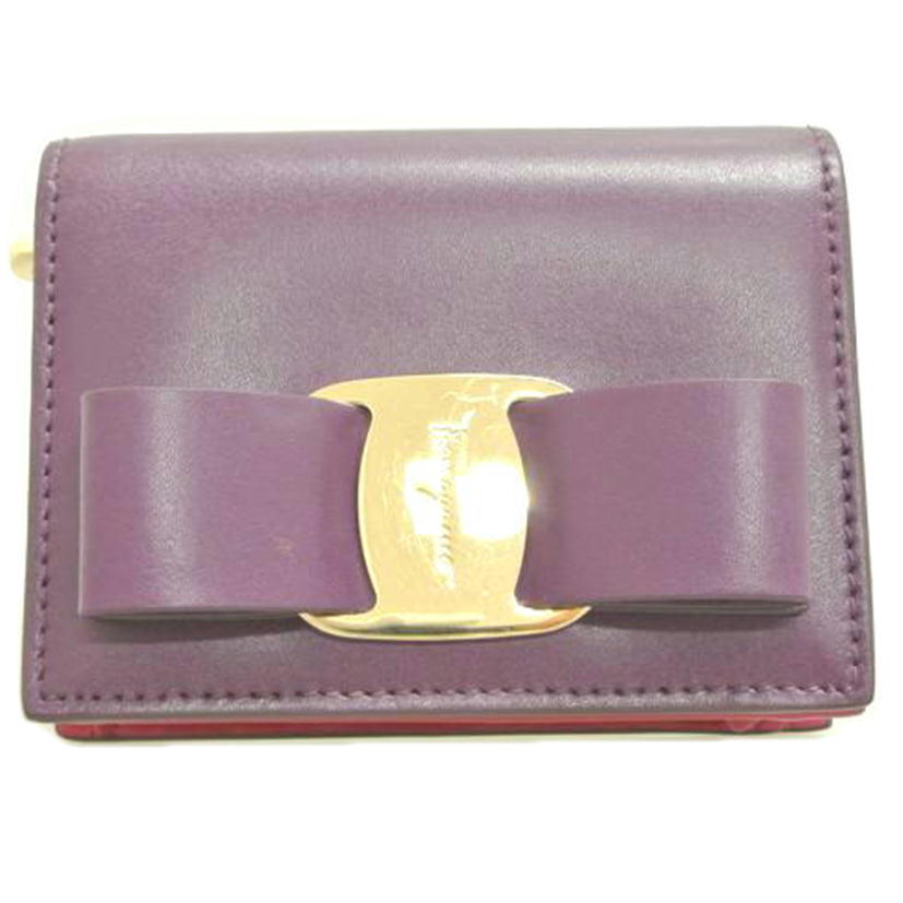 Ｆｅｒｒａｇａｍｏ フェラガモ/ヴェラリボン折り財布　紫ピンク/JL-22//D515/Bランク/87