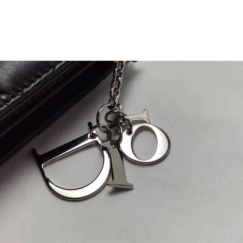 Ｃｈｒｉｓｔｉａｎ　Ｄｉｏｒ クリスチャン ディオール/カナージュ　チェーン　レザーポーチ　　チャーム付//ABランク/52