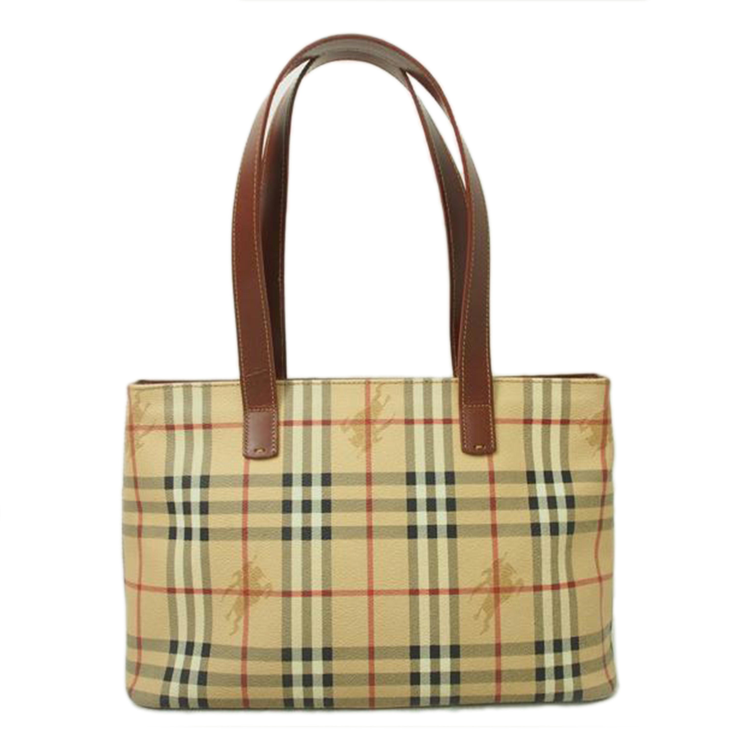ＢＵＲＢＥＲＲＹ ﾊﾞｰﾊﾞﾘｰ/ヘイマーケットチェック／ＰＶＣトート/T-04-01//ABランク/78