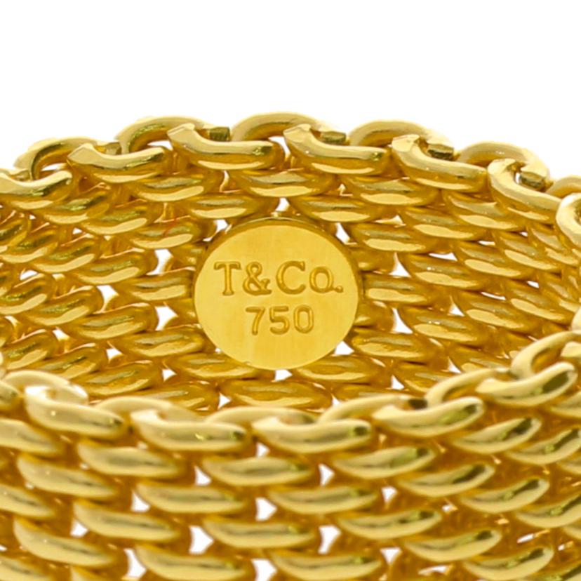 ＴＩＦＦＡＮＹ＆Ｃｏ． ティファニー　指輪　750　K18金　14号　レディース/サマセット　メッシュリング　＃１４//Aランク/75