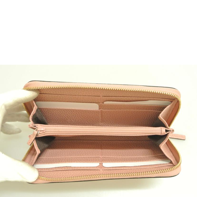 ＧＵＣＣＩ グッチ/インターロッキングＧラウンドジップ長財布ピンク/449347//525040/ABランク/87