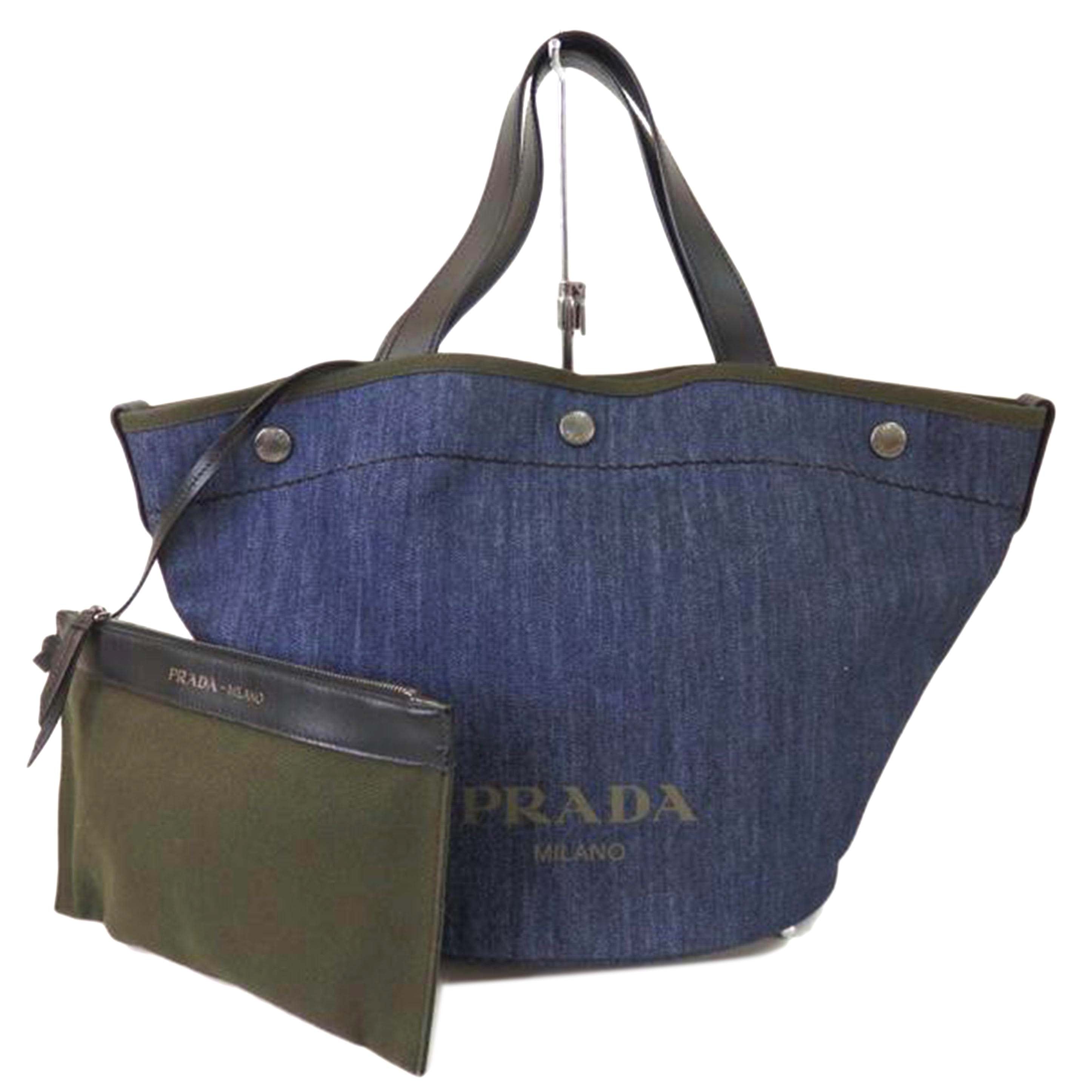 ＰＲＡＤＡ プラダ/２ｗａｙバッグ／デニムシティ×カーフ／ＢＬＵ／ＭＩＭＥＴＩＣＯ/1BG244//103/SAランク/84