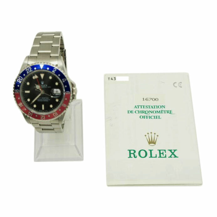 ＲＯＬＥＸ ロレックス　腕時計　1998年頃製造　自動巻き　ペプシ　/ＧＭＴマスター・レッド＆ブルー／Ａ番/16700//T439547/ABランク/75