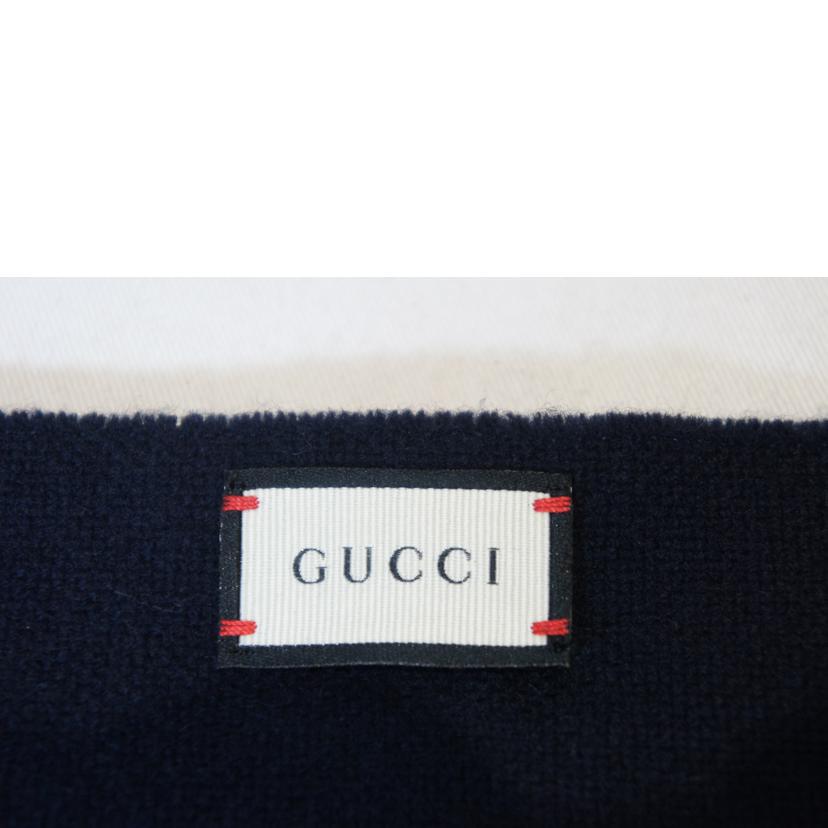 ＧＵＣＣＩ グッチ/Ｂｅｅカシミヤ混ストライプストール　ＮＶＹ／ＲＥＤ/4755134G//SAランク/94