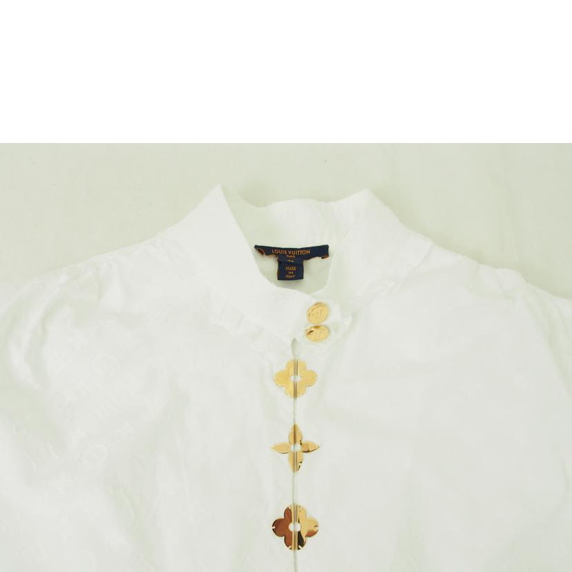 ＬＶ ルイヴィトン/２１ＳＳ　モノグラム　　フリルシャツ　ゴールド　金具　ボタン//Bランク/78