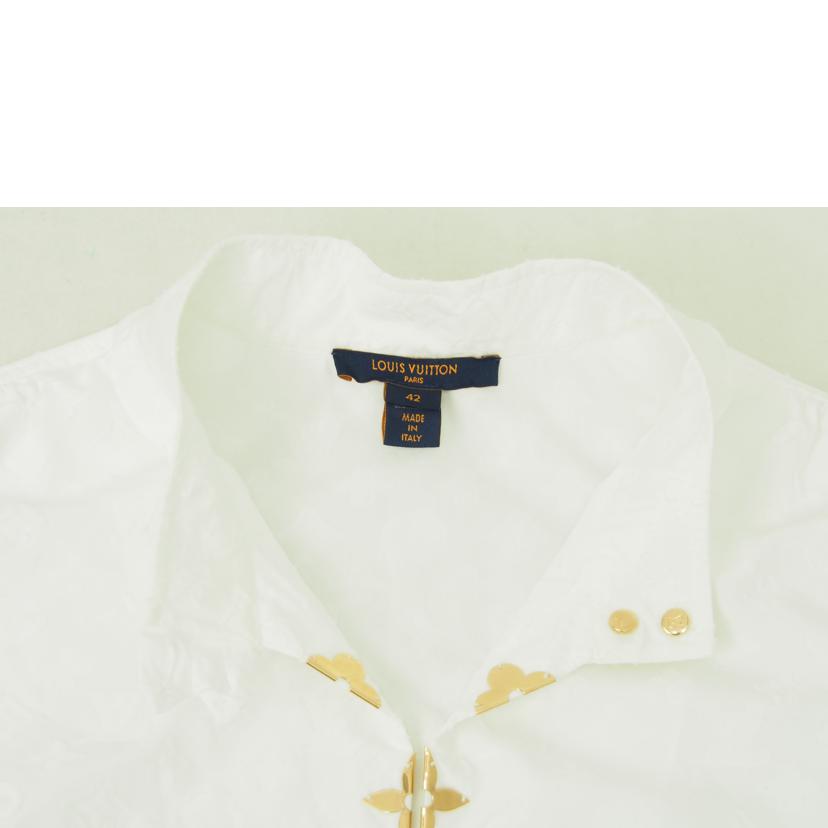 ＬＶ ルイヴィトン/２１ＳＳ　モノグラム　　フリルシャツ　ゴールド　金具　ボタン//Bランク/78